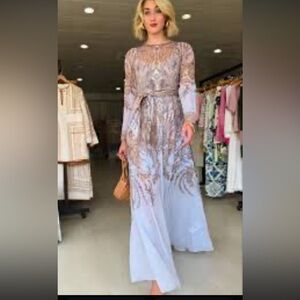 Zimmermann Lavender Paisley Long Sleeve Dress